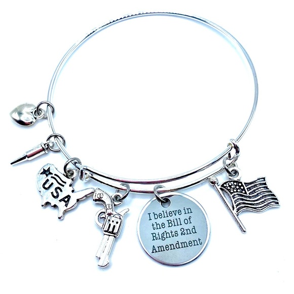 2nd Amendment Charm Bracelet Bill Of Rights USA - Picture 1 of 6